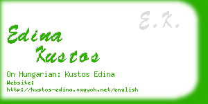 edina kustos business card